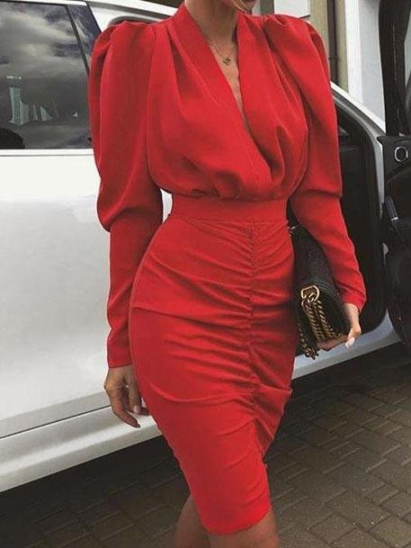 Woven Ruched Seam Front Mini Skirt - Skirts - INS | Online Fashion Free Shipping Clothing, Dresses, Tops, Shoes - 03/01/2021 - Autumn - Black