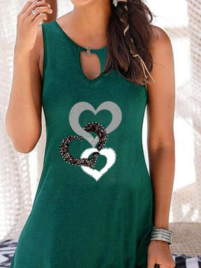 Summer Loose Hollow Print Dress