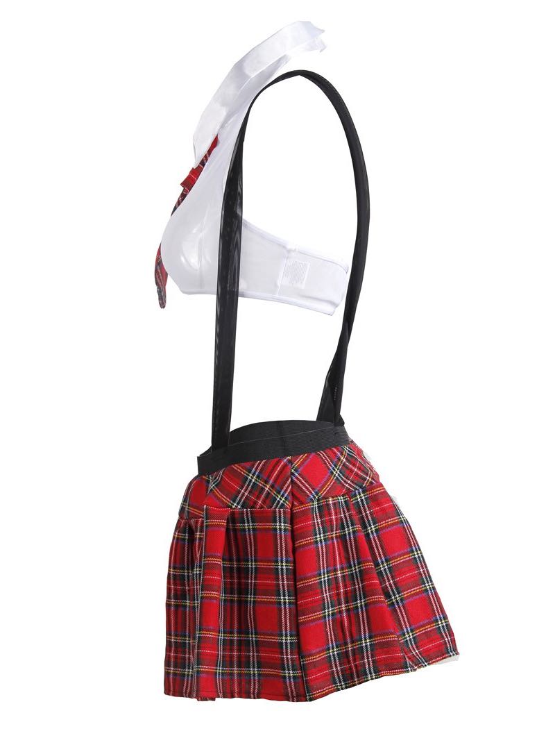 Women's Plaid Short Skirt With Halter