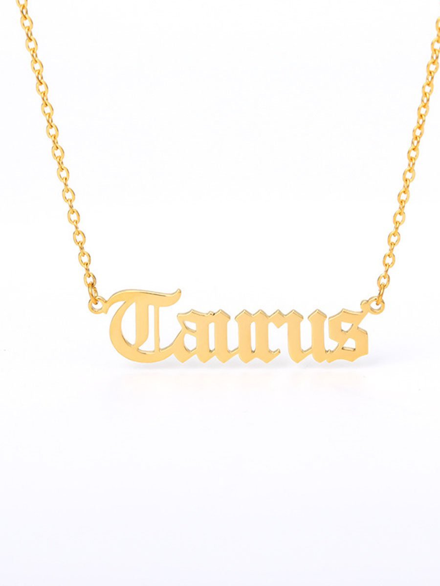12pcs Constellation Letter Charm Necklace - INS | Online Fashion Free Shipping Clothing, Dresses, Tops, Shoes