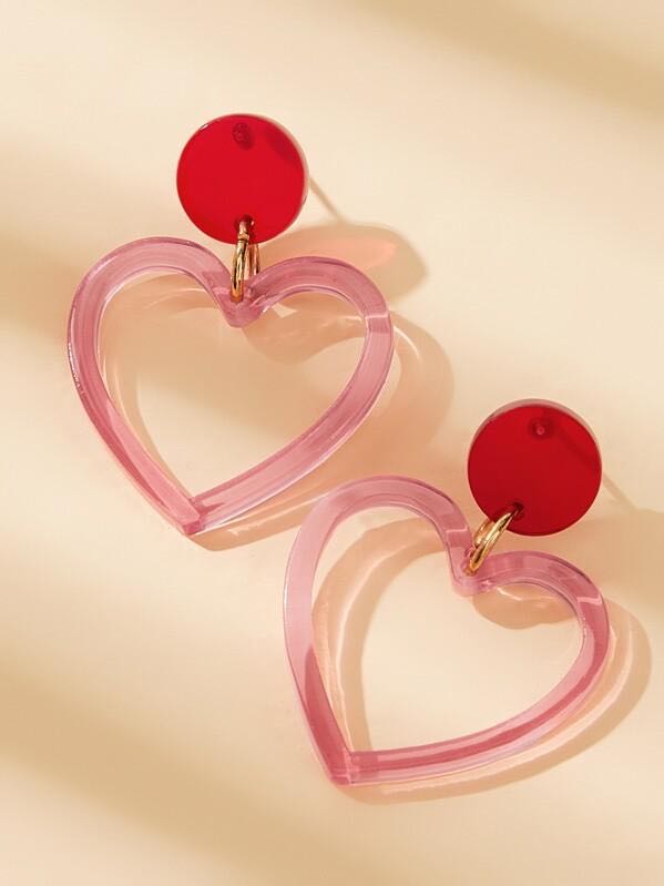 Heart Drop Earrings 1pair