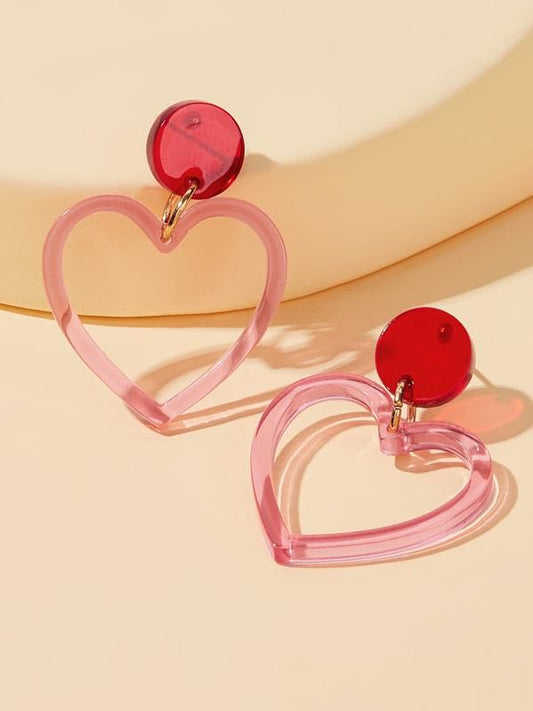 Heart Drop Earrings 1pair