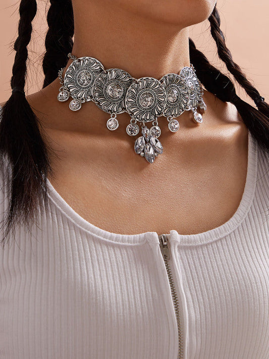 1pc Rhinestone Charm Chain Choker
