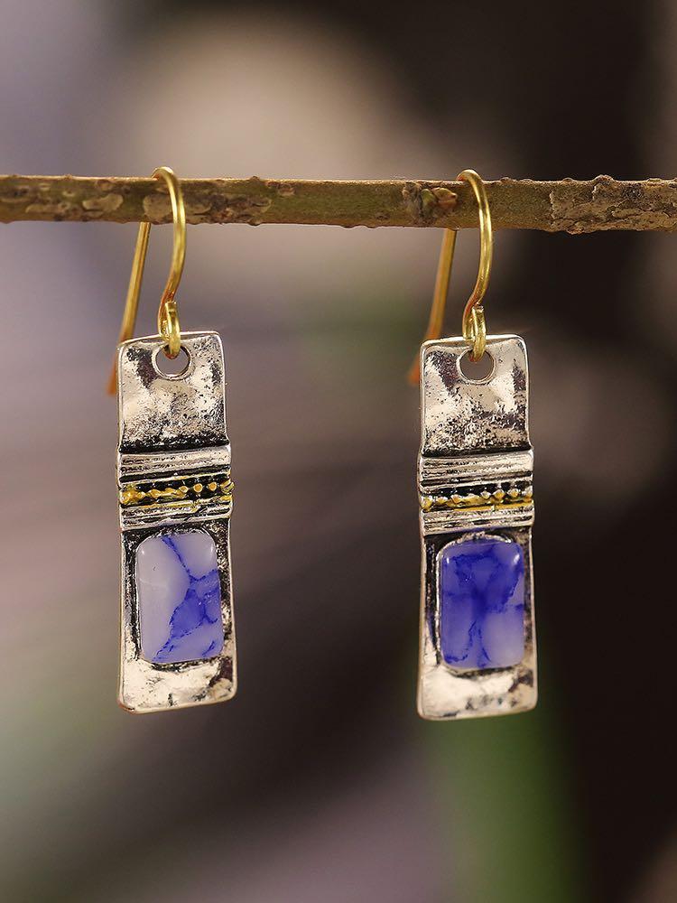 Blue Alloy Earrings - INS | Online Fashion Free Shipping Clothing, Dresses, Tops, Shoes