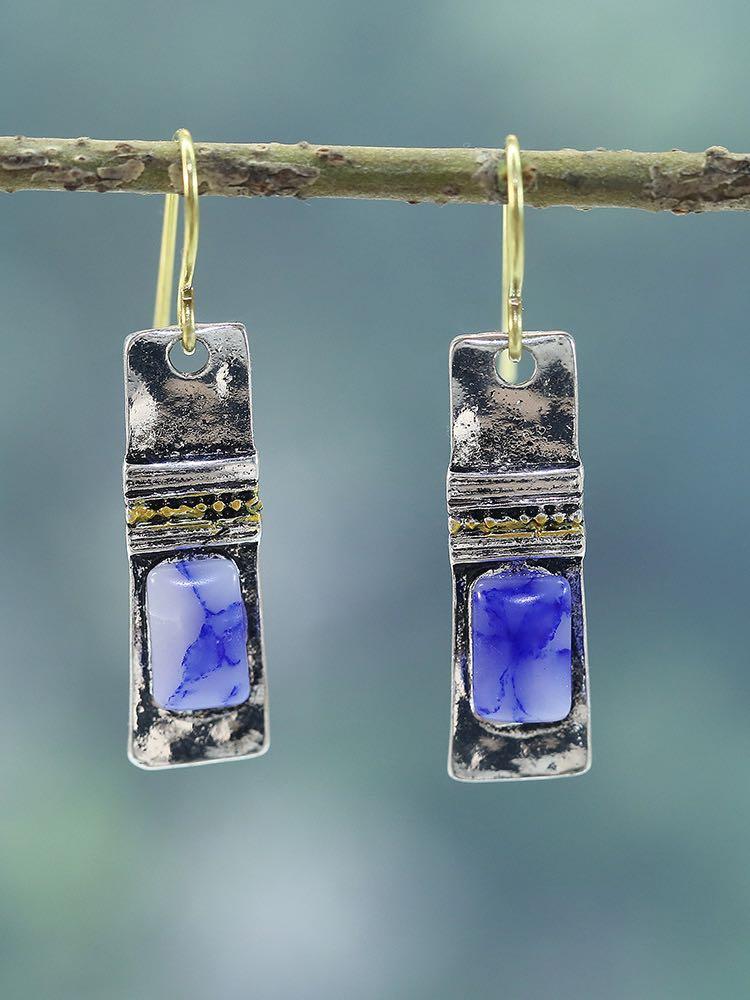 Blue Alloy Earrings - INS | Online Fashion Free Shipping Clothing, Dresses, Tops, Shoes