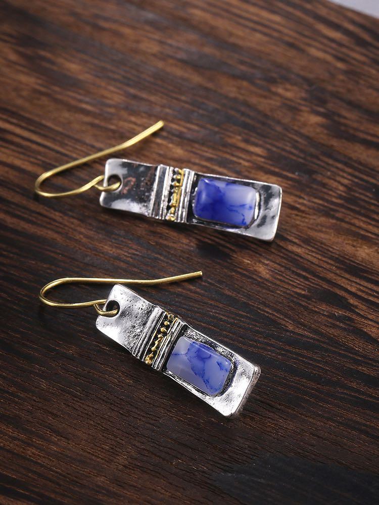 Blue Alloy Earrings - INS | Online Fashion Free Shipping Clothing, Dresses, Tops, Shoes