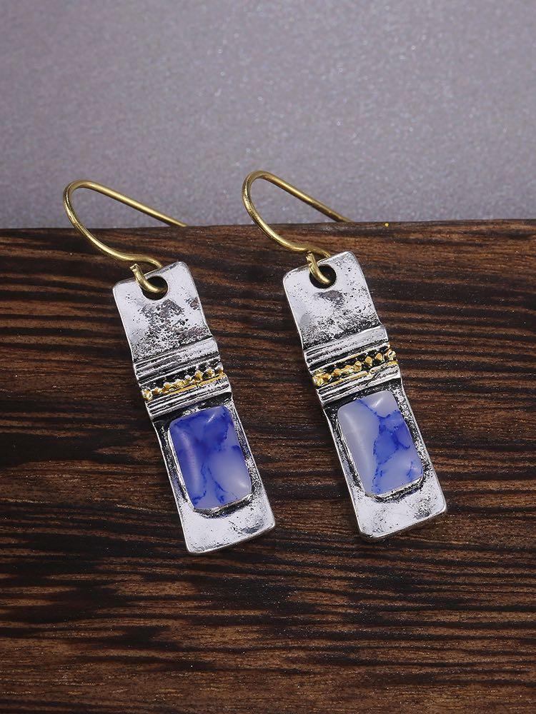 Blue Alloy Earrings - INS | Online Fashion Free Shipping Clothing, Dresses, Tops, Shoes