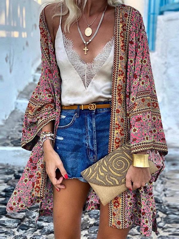 Bohemian Printed Long Sleeve Cardigan - Cardigan - INS | Online Fashion Free Shipping Clothing, Dresses, Tops, Shoes - 16/06/2021 - 20-30 - CAR2106160002