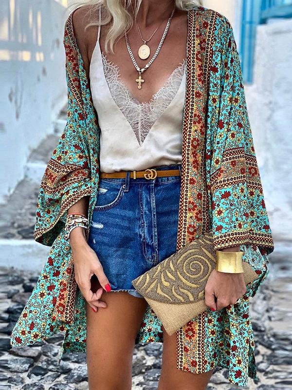 Bohemian Printed Long Sleeve Cardigan - Cardigan - INS | Online Fashion Free Shipping Clothing, Dresses, Tops, Shoes - 16/06/2021 - 20-30 - CAR2106160002