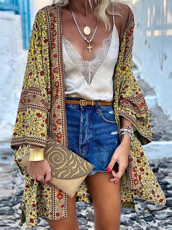 Bohemian Printed Long Sleeve Cardigan - Cardigan - INS | Online Fashion Free Shipping Clothing, Dresses, Tops, Shoes - 16/06/2021 - 20-30 - CAR2106160002