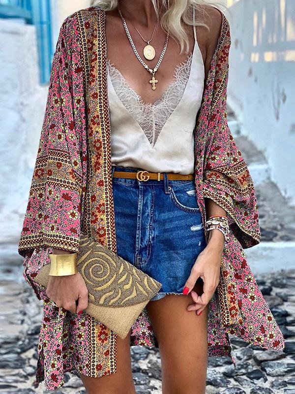 Bohemian Printed Long Sleeve Cardigan - Cardigan - INS | Online Fashion Free Shipping Clothing, Dresses, Tops, Shoes - 16/06/2021 - 20-30 - CAR2106160002