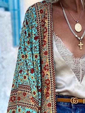 Bohemian Printed Long Sleeve Cardigan - Cardigan - INS | Online Fashion Free Shipping Clothing, Dresses, Tops, Shoes - 16/06/2021 - 20-30 - CAR2106160002
