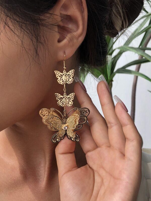 Butterfly Charm Drop Earrings - INS | Online Fashion Free Shipping Clothing, Dresses, Tops, Shoes