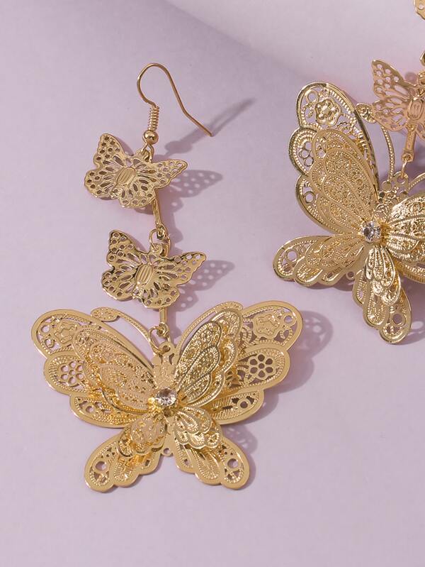 Butterfly Charm Drop Earrings - INS | Online Fashion Free Shipping Clothing, Dresses, Tops, Shoes