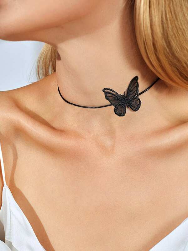 Butterfly Decor Choker 1pc - INS | Online Fashion Free Shipping Clothing, Dresses, Tops, Shoes
