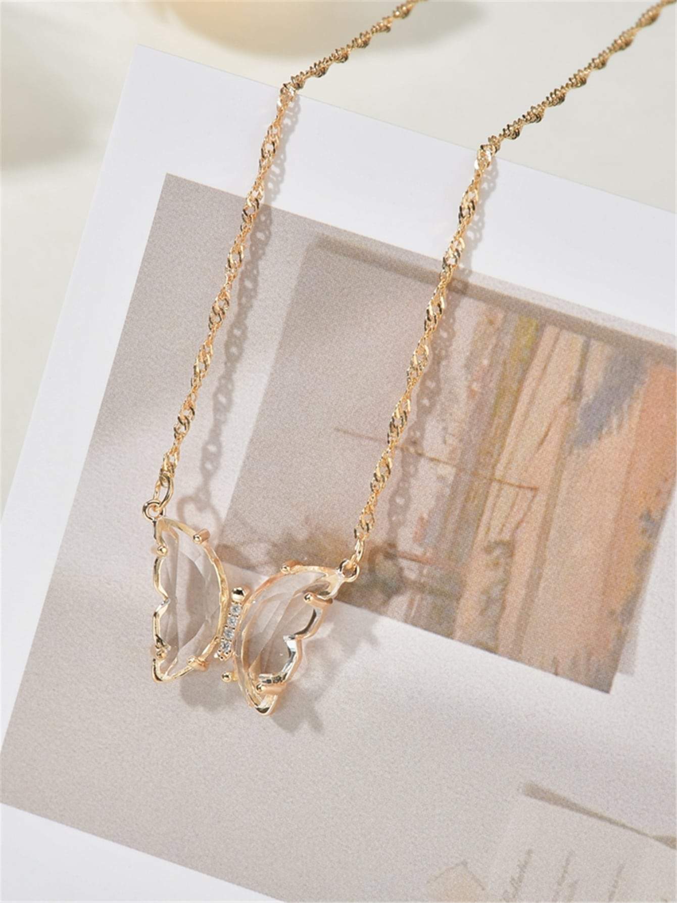 Butterfly Decor Necklace - INS | Online Fashion Free Shipping Clothing, Dresses, Tops, Shoes