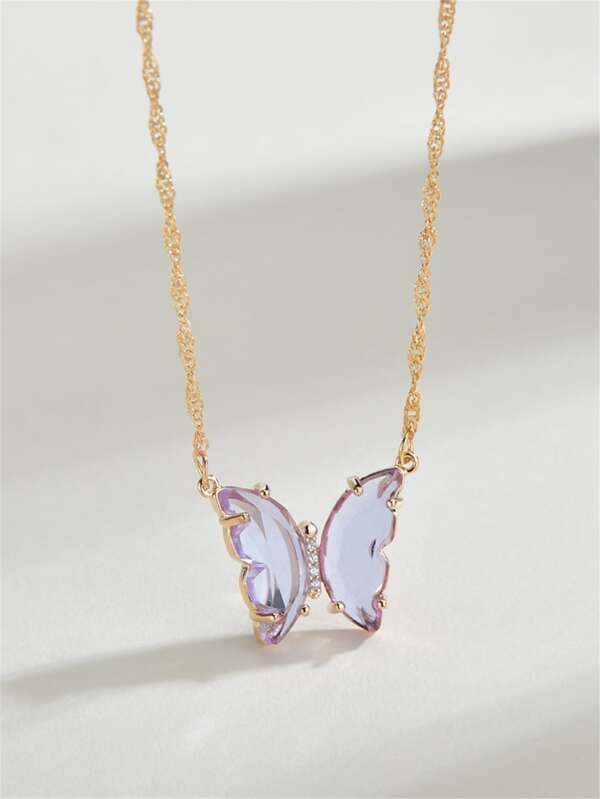 Butterfly Decor Necklace - INS | Online Fashion Free Shipping Clothing, Dresses, Tops, Shoes