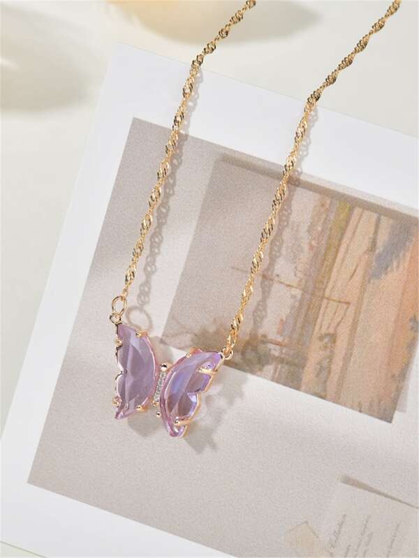 Butterfly Decor Necklace - INS | Online Fashion Free Shipping Clothing, Dresses, Tops, Shoes