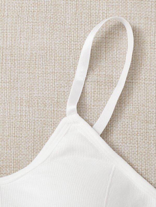 Butterfly Print Ribbed Bralette - INS | Online Fashion Free Shipping Clothing, Dresses, Tops, Shoes