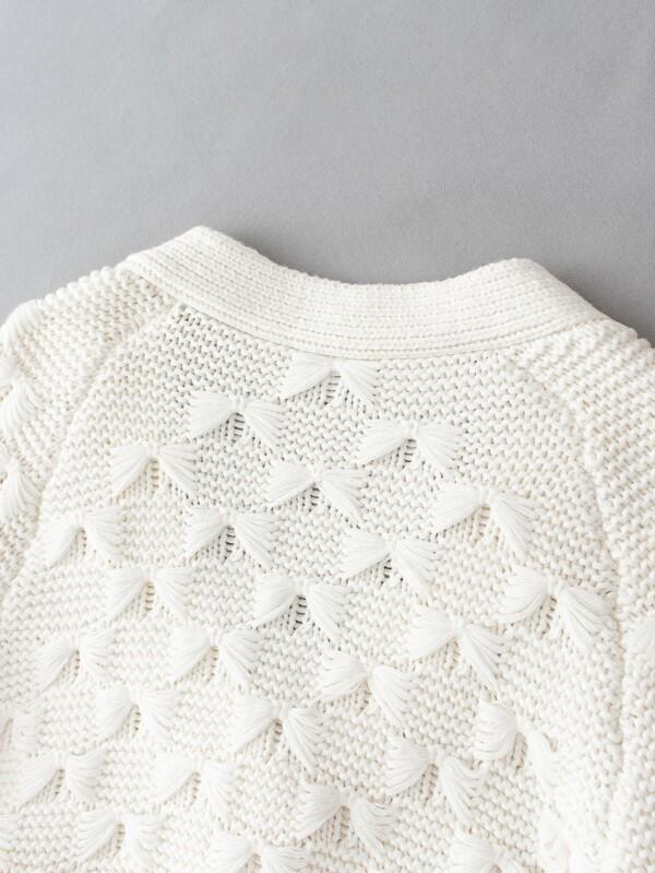 Button Through Lantern Sleeve Crop Cardigan - INS | Online Fashion Free Shipping Clothing, Dresses, Tops, Shoes