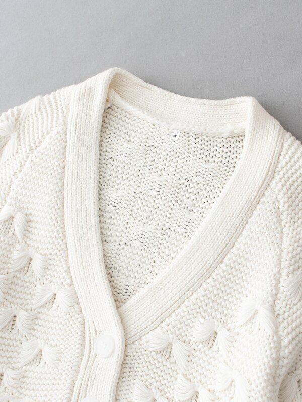 Button Through Lantern Sleeve Crop Cardigan - INS | Online Fashion Free Shipping Clothing, Dresses, Tops, Shoes