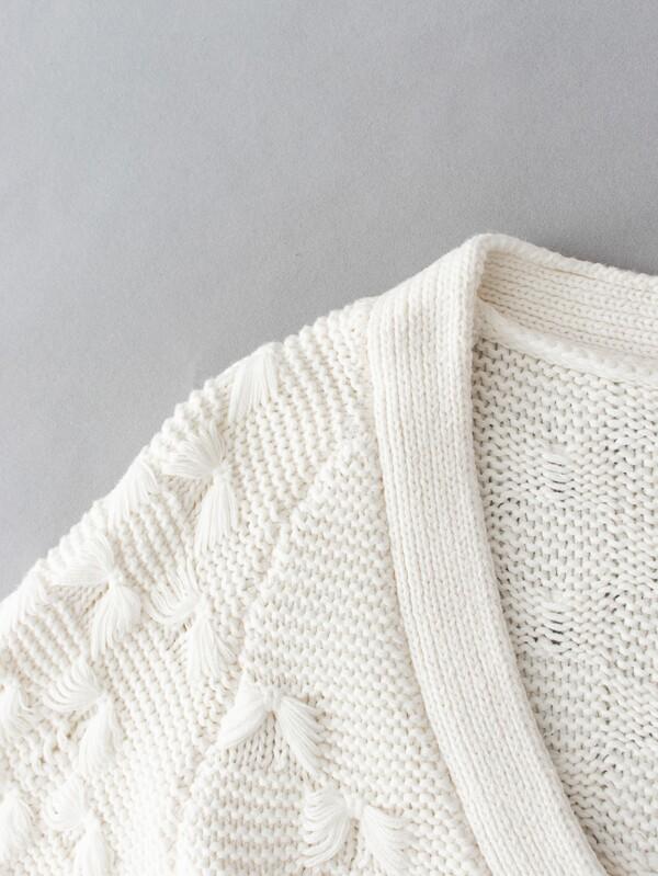 Button Through Lantern Sleeve Crop Cardigan - INS | Online Fashion Free Shipping Clothing, Dresses, Tops, Shoes