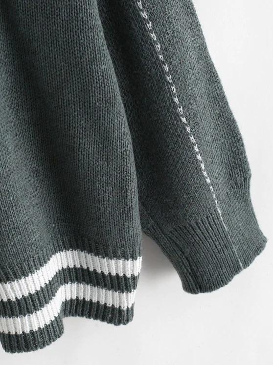 Button Up Contrast Striped Cardigan - INS | Online Fashion Free Shipping Clothing, Dresses, Tops, Shoes