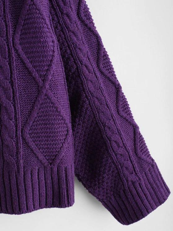 Cable Diamond Knit Fisherman Cardigan - INS | Online Fashion Free Shipping Clothing, Dresses, Tops, Shoes