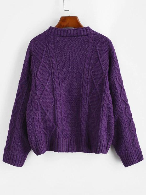 Cable Diamond Knit Fisherman Cardigan - INS | Online Fashion Free Shipping Clothing, Dresses, Tops, Shoes