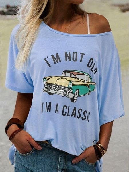 Cartoon Car Print Short Sleeve Casual T-Shirt - T-Shirts - INS | Online Fashion Free Shipping Clothing, Dresses, Tops, Shoes - 07/07/2021 - 10-20 - Category_T-Shirts