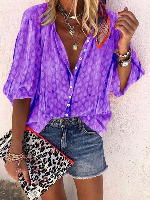 Casual Cardigan Long Sleeve Lapel Loose Buttoned Blouse - Blouses - INS | Online Fashion Free Shipping Clothing, Dresses, Tops, Shoes - 10-20 - 27/07/2021 - BLO2107271280