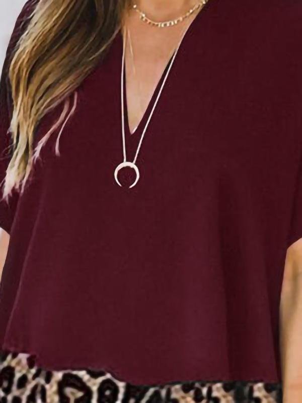 Casual Color Block V-neck Dress - Mini Dresses - INS | Online Fashion Free Shipping Clothing, Dresses, Tops, Shoes - 11/06/2021 - Color_Black - Color_Blue