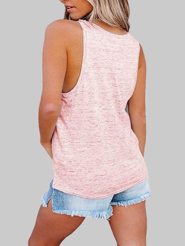 Casual Contrast Solid Color Vest - Tank Tops - INS | Online Fashion Free Shipping Clothing, Dresses, Tops, Shoes - 03/06/2021 - Color_Blue - Color_Gray