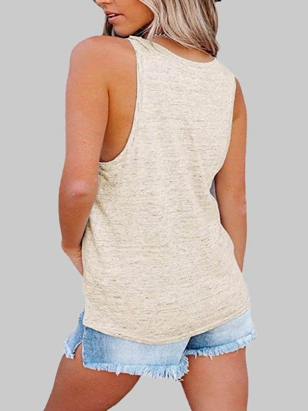 Casual Contrast Solid Color Vest - Tank Tops - INS | Online Fashion Free Shipping Clothing, Dresses, Tops, Shoes - 03/06/2021 - Color_Blue - Color_Gray