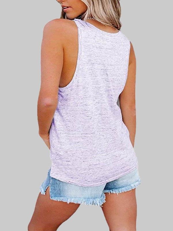 Casual Contrast Solid Color Vest - Tank Tops - INS | Online Fashion Free Shipping Clothing, Dresses, Tops, Shoes - 03/06/2021 - Color_Blue - Color_Gray