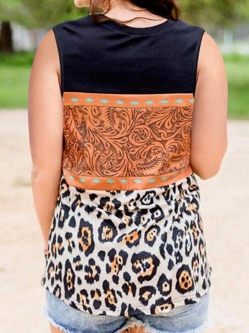 Casual Ethnic-style Color Matching Sleeveless Vest - Tank Tops - INS | Online Fashion Free Shipping Clothing, Dresses, Tops, Shoes - 19/05/2021 - Color_Black - Color_Green