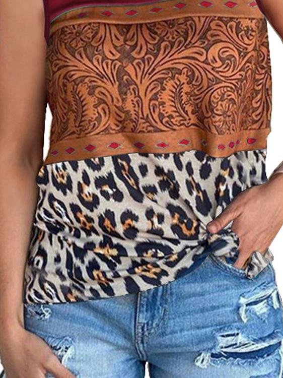 Casual Ethnic-style Color Matching Sleeveless Vest - Tank Tops - INS | Online Fashion Free Shipping Clothing, Dresses, Tops, Shoes - 19/05/2021 - Color_Black - Color_Green