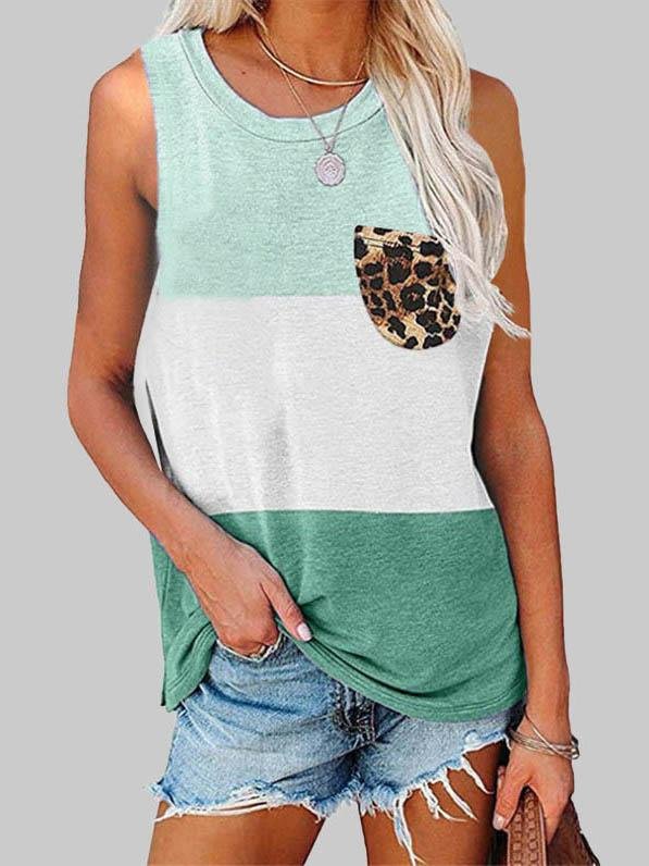 Casual Loose Color Block Vest - Tank Tops - INS | Online Fashion Free Shipping Clothing, Dresses, Tops, Shoes - 04/06/2021 - Color_Black - Color_Blue