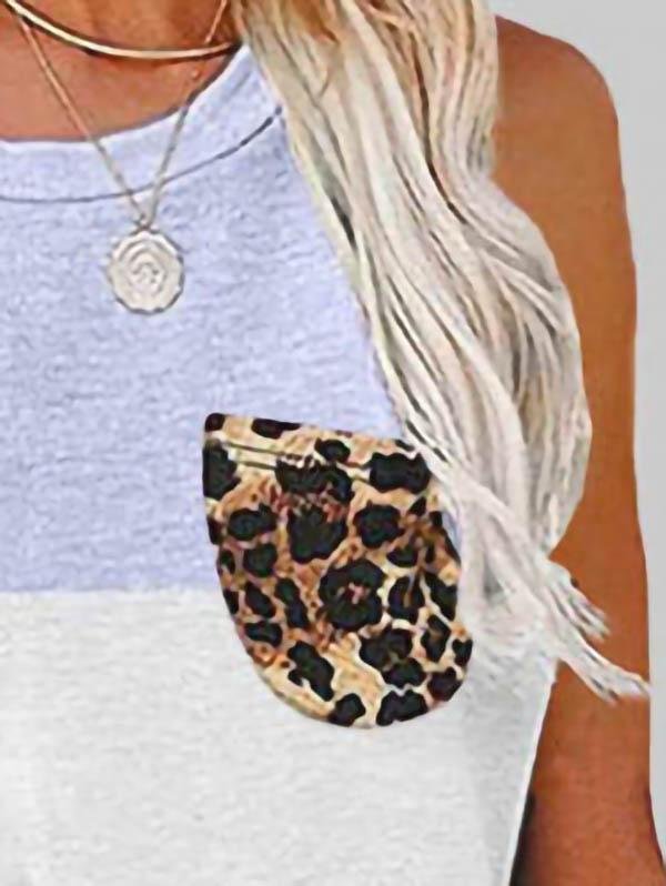 Casual Loose Color Block Vest - Tank Tops - INS | Online Fashion Free Shipping Clothing, Dresses, Tops, Shoes - 04/06/2021 - Color_Black - Color_Blue