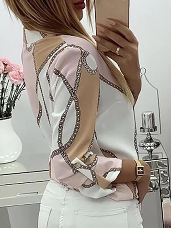 Casual Pineapple Printed Roll Sleeves Blouse - Blouses - INS | Online Fashion Free Shipping Clothing, Dresses, Tops, Shoes - 06//04/2021 - Autumn - Blouses