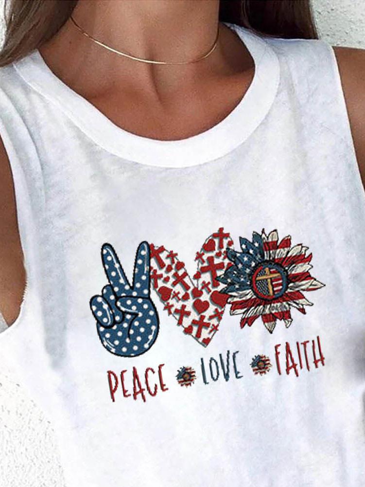 Casual Printed Sleeveless Tank Top - Tank Tops - INS | Online Fashion Free Shipping Clothing, Dresses, Tops, Shoes - 10-20 - 19/06/2021 - Category_Tank Tops