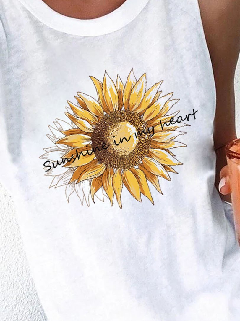 Casual Printed Sleeveless Tank Top - Tank Tops - INS | Online Fashion Free Shipping Clothing, Dresses, Tops, Shoes - 10-20 - 19/06/2021 - Category_Tank Tops