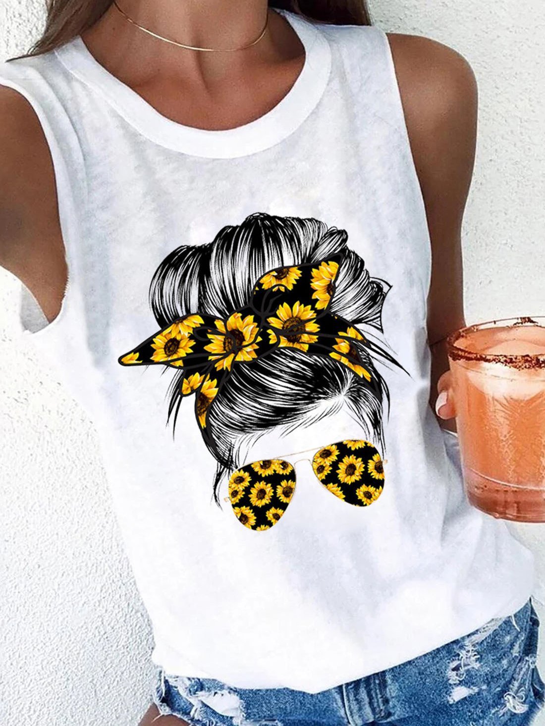 Casual Printed Sleeveless Tank Top - Tank Tops - INS | Online Fashion Free Shipping Clothing, Dresses, Tops, Shoes - 10-20 - 19/06/2021 - Category_Tank Tops