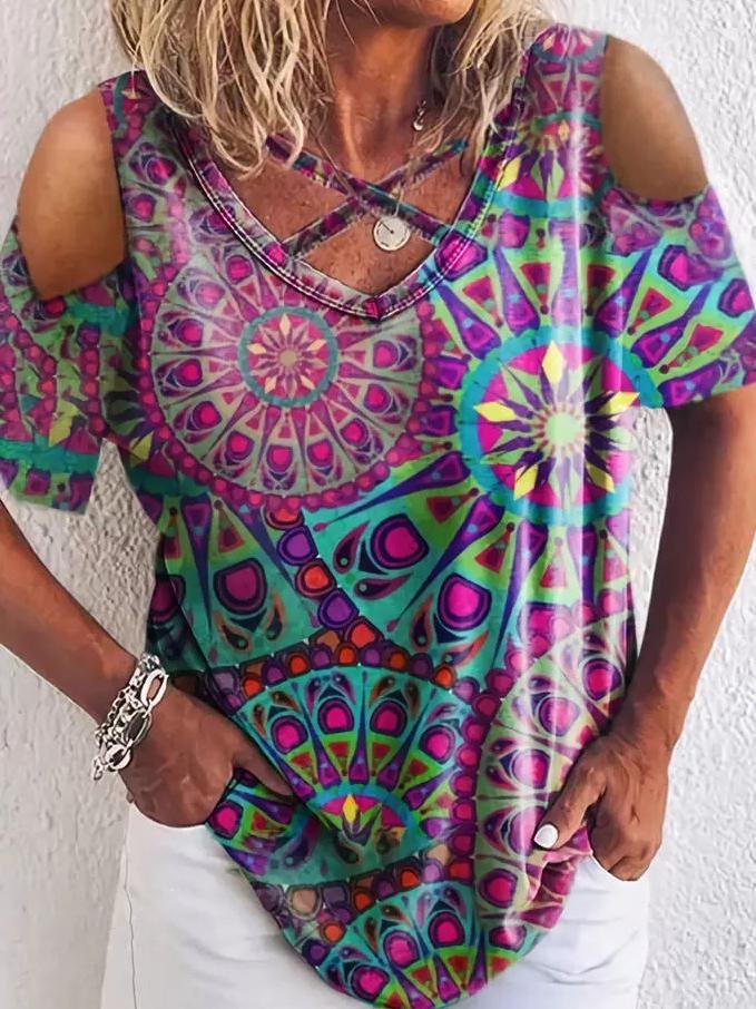 Casual Pullover Off-shoulder Short Sleeve T-shirt - T-shirts - INS | Online Fashion Free Shipping Clothing, Dresses, Tops, Shoes - 05/07/2021 - 20-30 - color-green