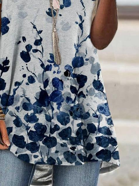 Casual Short-sleeved Digital Print T-shirt - T-shirts - INS | Online Fashion Free Shipping Clothing, Dresses, Tops, Shoes - 01/07/2021 - 10-20 - color-green