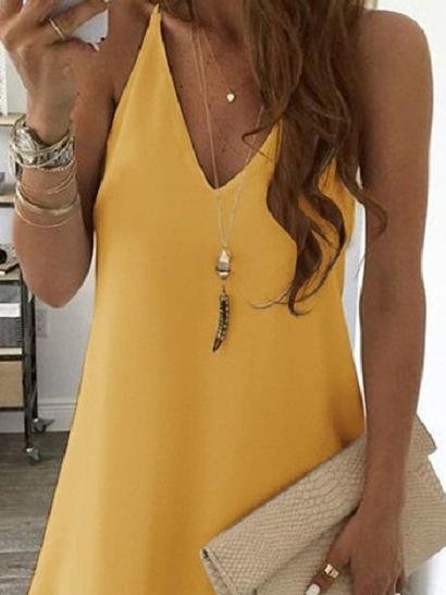 Casual Solid Color Sleeveless Suspender Mini Skirt - Mini Dresses - INS | Online Fashion Free Shipping Clothing, Dresses, Tops, Shoes - 01/06/2021 - Color_Black - Color_Blue