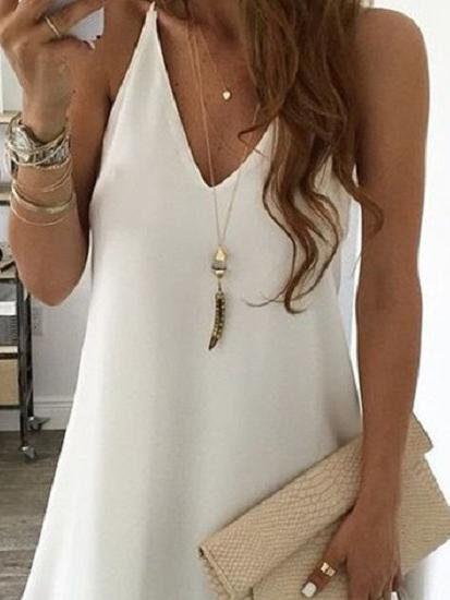 Casual Solid Color Sleeveless Suspender Mini Skirt - Mini Dresses - INS | Online Fashion Free Shipping Clothing, Dresses, Tops, Shoes - 01/06/2021 - Color_Black - Color_Blue