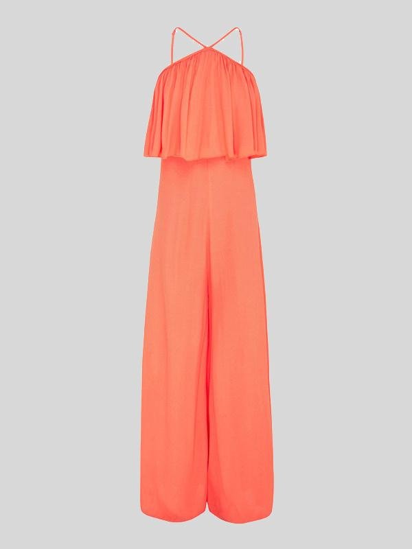 Casual Solid Sleeveless Halter Jumpsuit - Jumpsuits & Rompers - INS | Online Fashion Free Shipping Clothing, Dresses, Tops, Shoes - 20-30 - 23/06/2021 - Bottoms