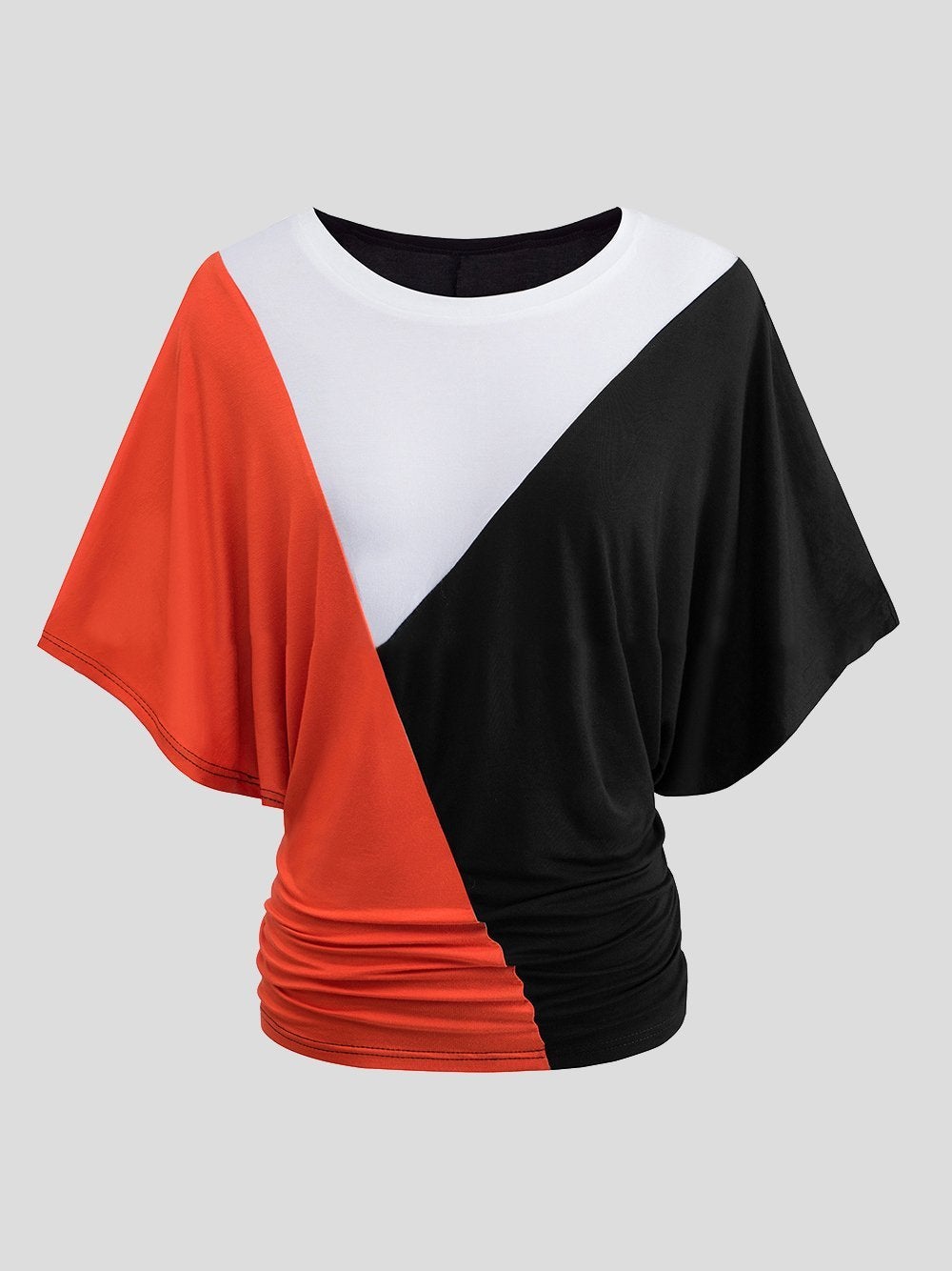 Casual V-neck Mid-sleeved T-shirt - T-shirts - INS | Online Fashion Free Shipping Clothing, Dresses, Tops, Shoes - 20-30 - 21/06/2021 - color-blue