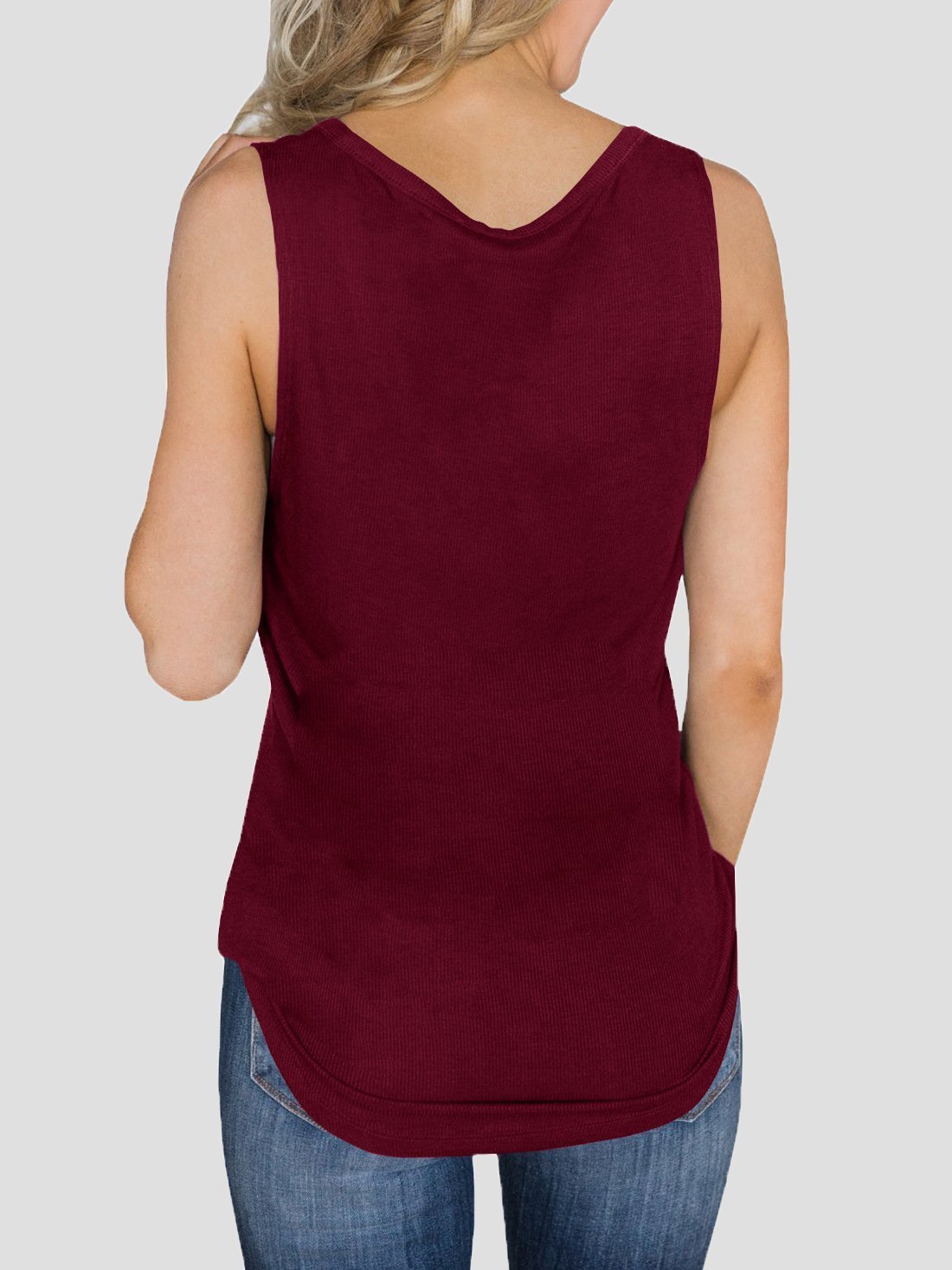 Casual V-neck Sleeveless Pullover Vest - Tank Tops - INS | Online Fashion Free Shipping Clothing, Dresses, Tops, Shoes - 02/06/2021 - Color_Black - Color_Gray